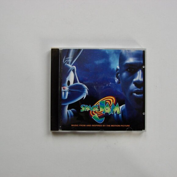 Michael Jordan Space Jam Movie VHS Tape + CD Bugs Bunny 1997 Warner Bros Tested - Picture 12 of 14